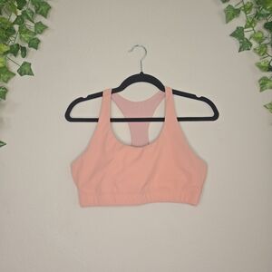 Outdoor Voices Peach Salmon Orange Racer Back Sports Bra Sz M Workout Yoga Sport
